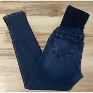 Indigo Blue Full Panel Maternity Skinny Jeans Blue Size M